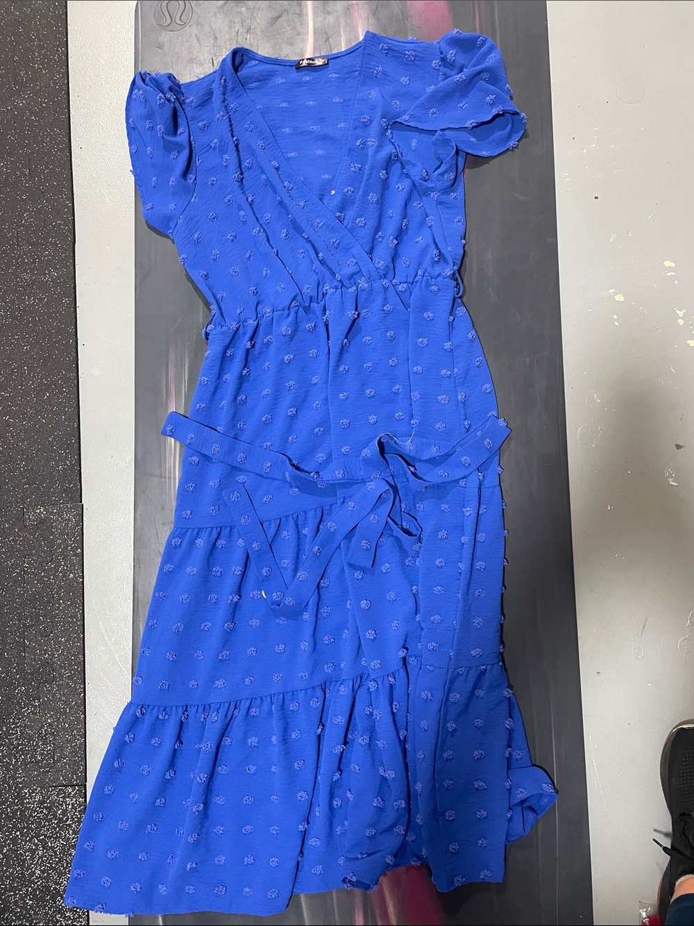 Royal Blue Wrap Midi Dress